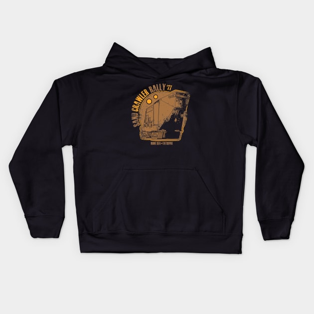 Vintage Sand Crawl Kids Hoodie by WarbucksDesign